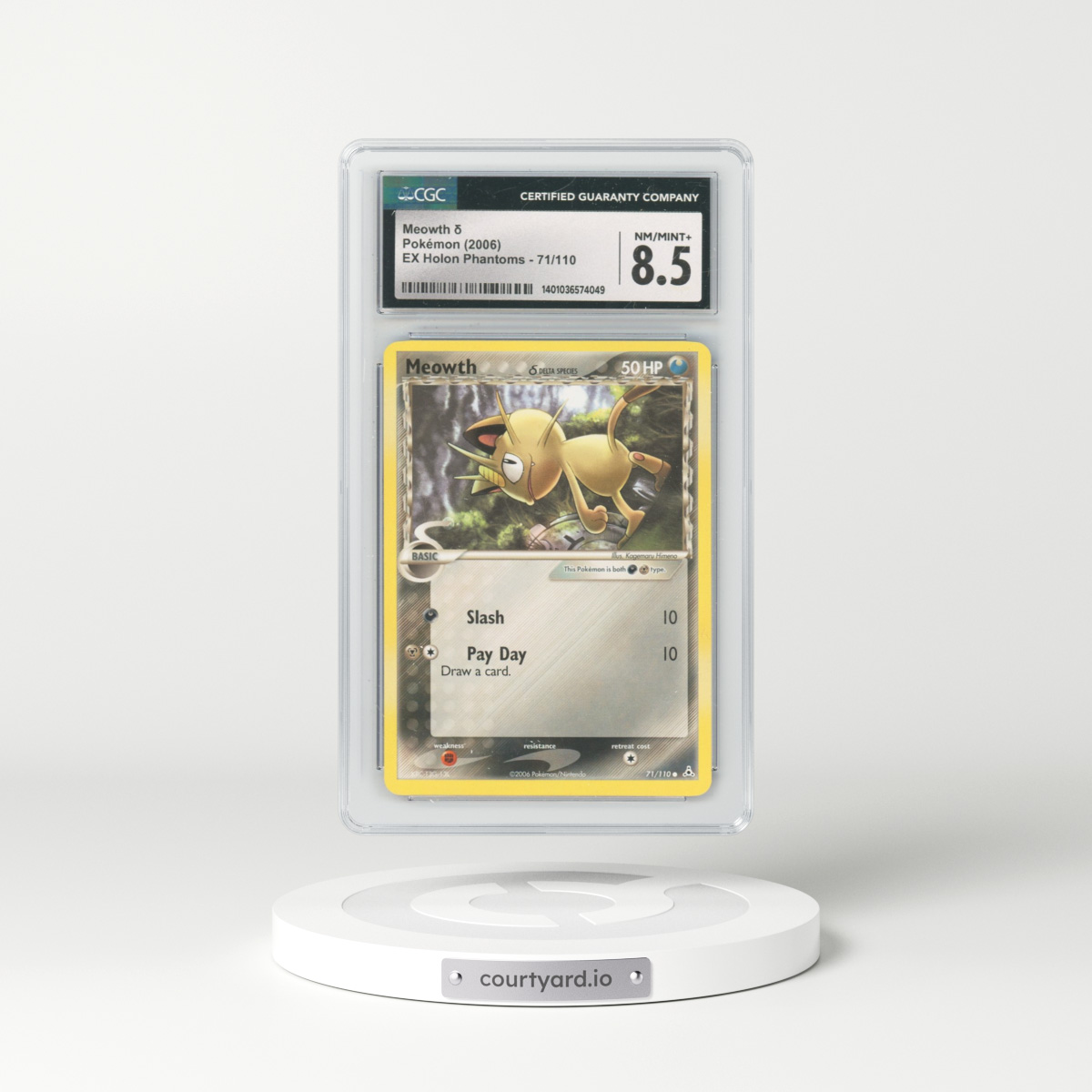 2006 EX Holon Phantoms #71/110 Meowth δ (CGC 8.5 NM-MT+)