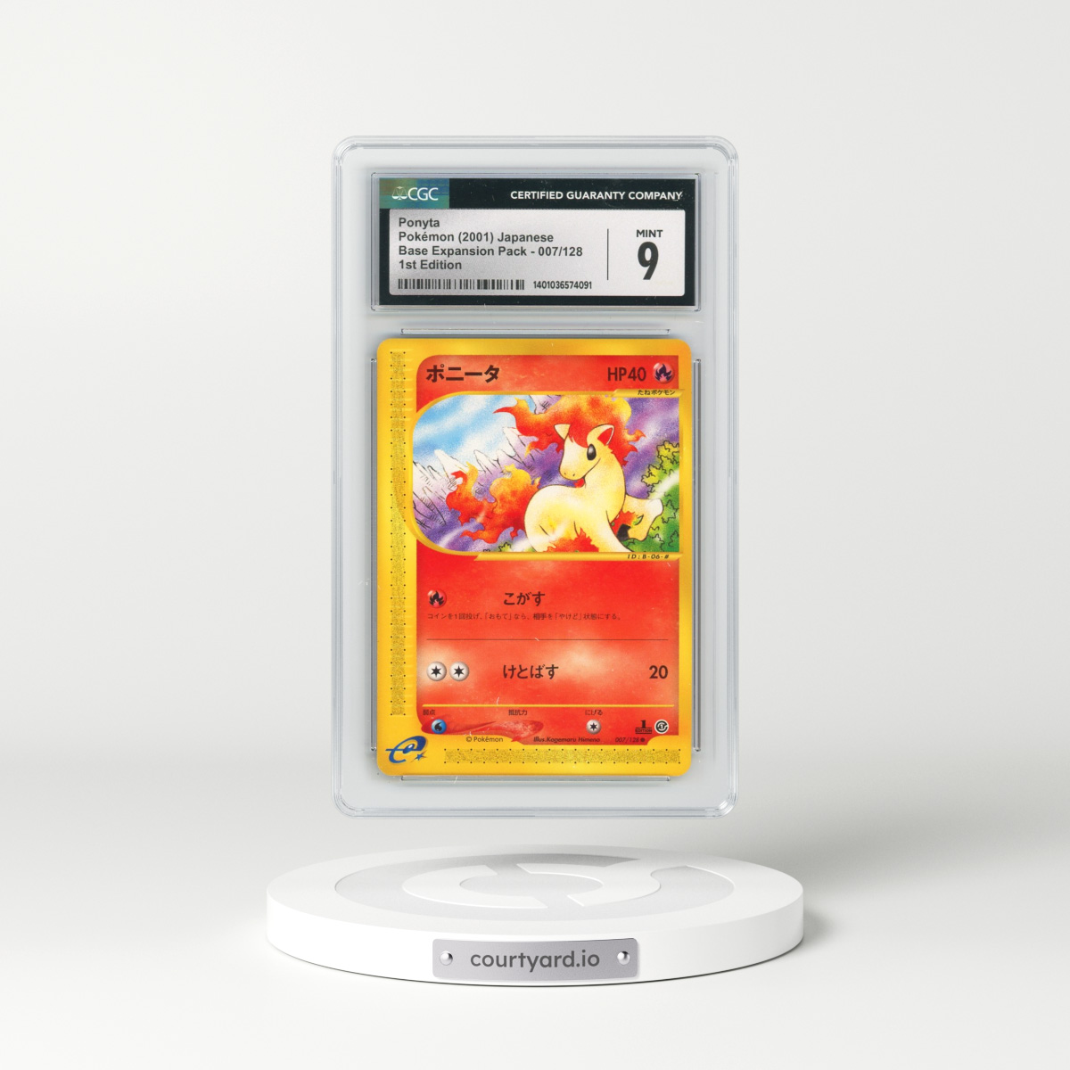 2001 Base Expansion Pack #007/128 Ponyta - 1st Edition (CGC 9 MINT)