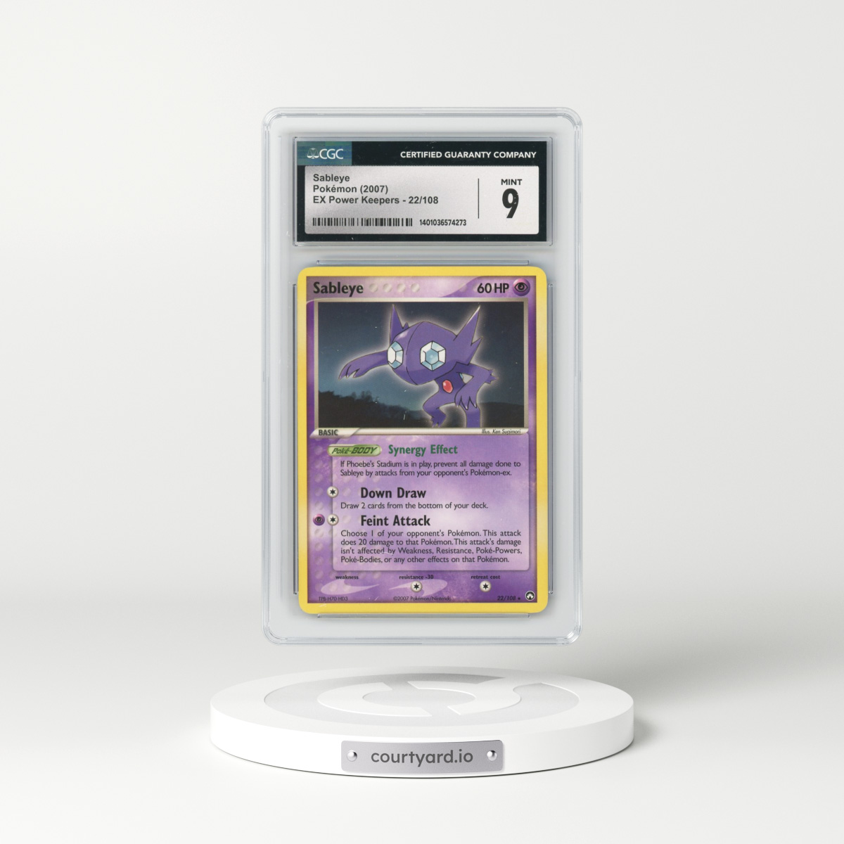 2007 EX Power Keepers #22/108 Sableye (CGC 9 MINT)