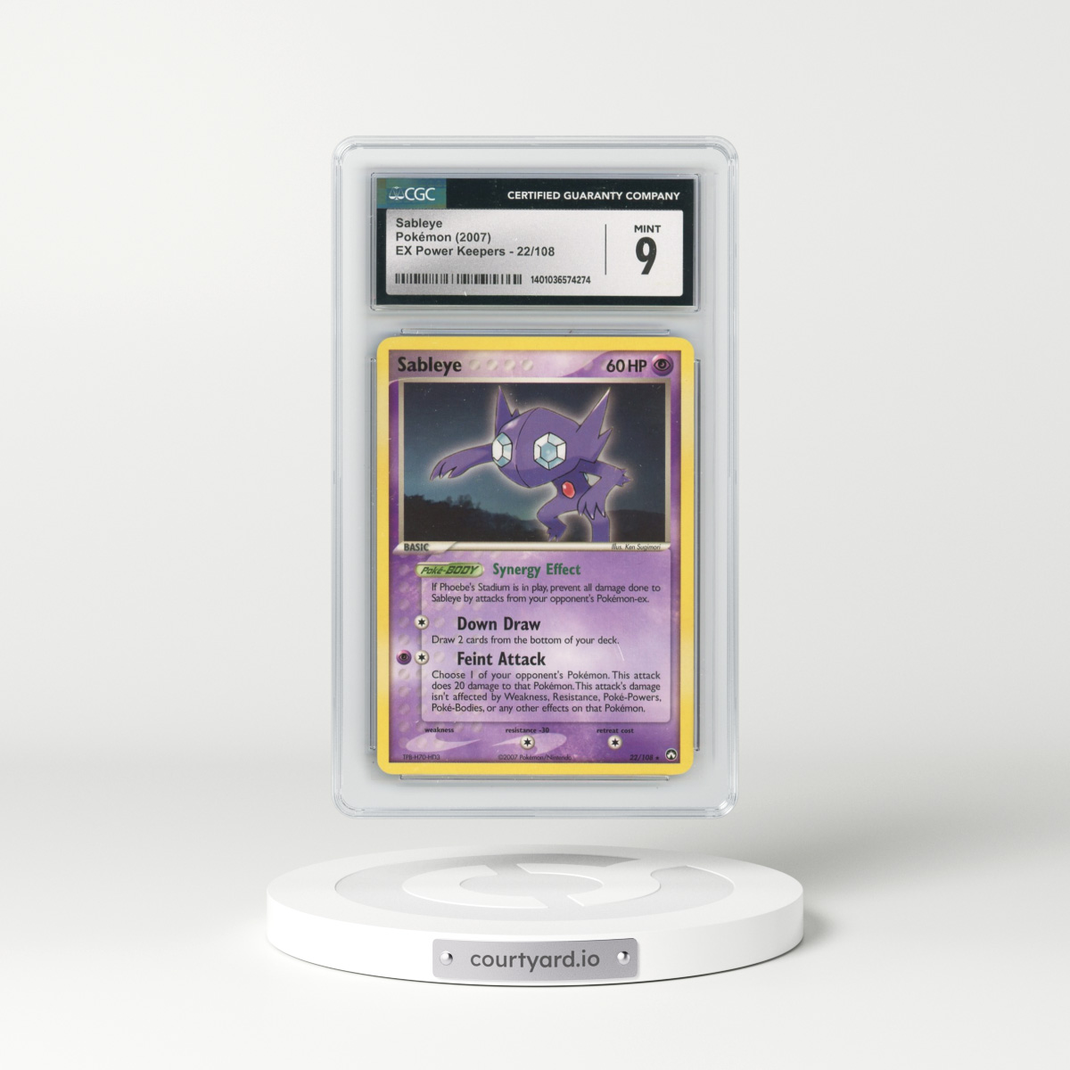 2007 EX Power Keepers #22/108 Sableye (CGC 9 MINT)