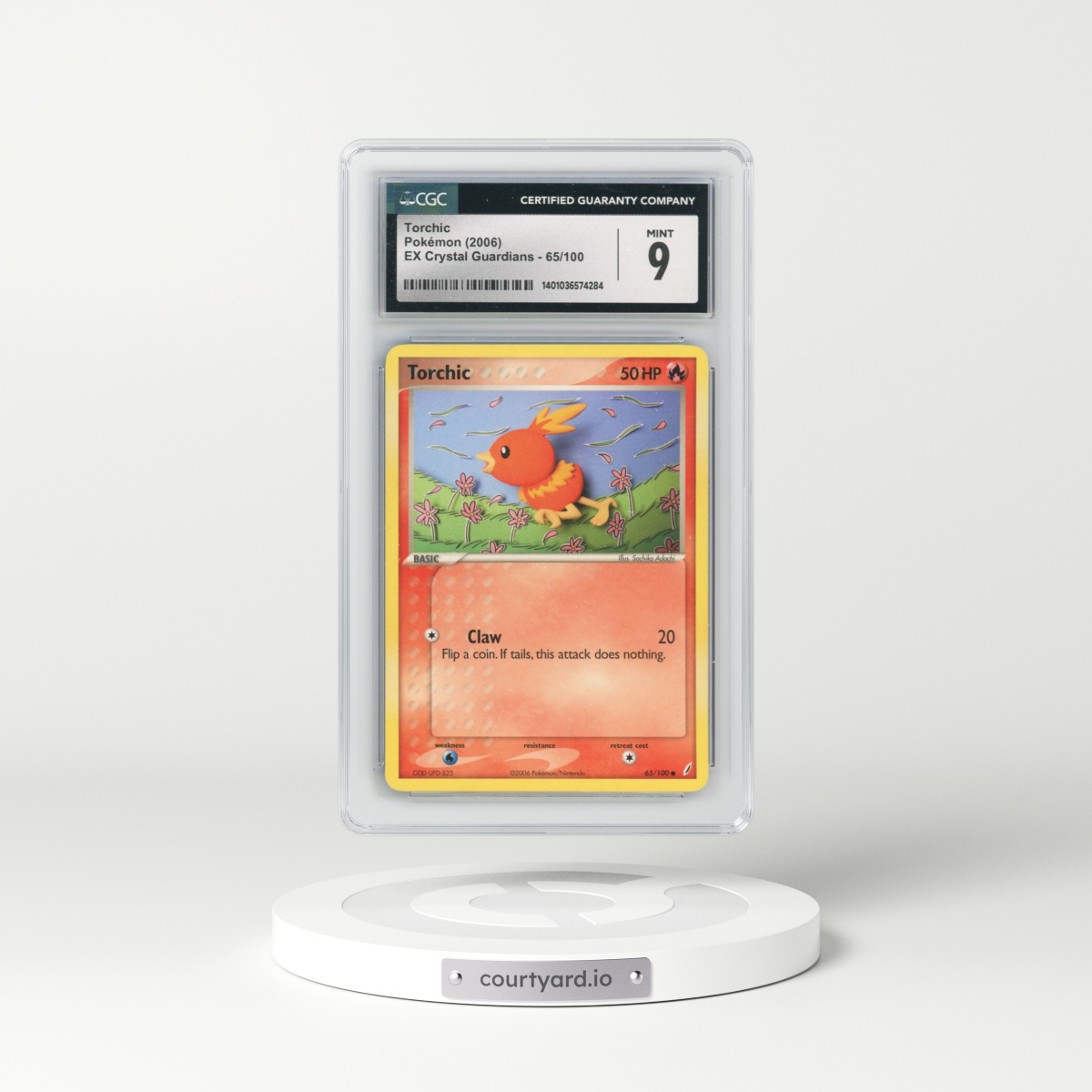 2006 EX Crystal Guardians #65/100 Torchic (CGC 9 MINT)