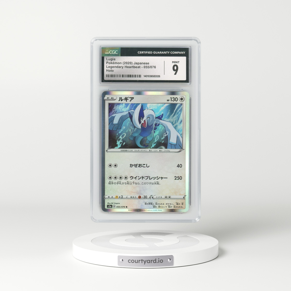 2020 Legendary Heartbeat #055/076 Lugia - Holo (CGC 9 MINT)
