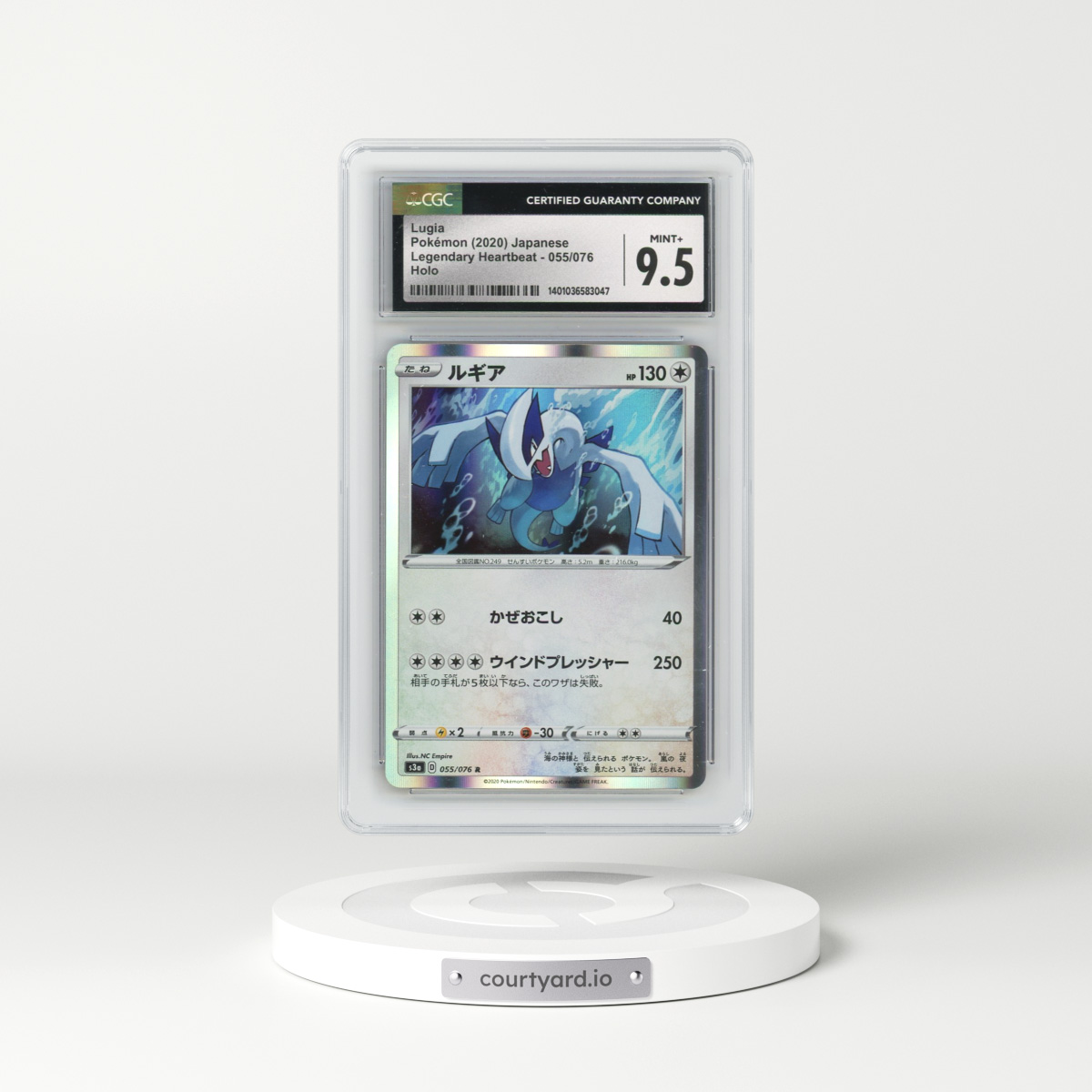 2020 Legendary Heartbeat #055/076 Lugia - Holo (CGC 9.5 MINT+)