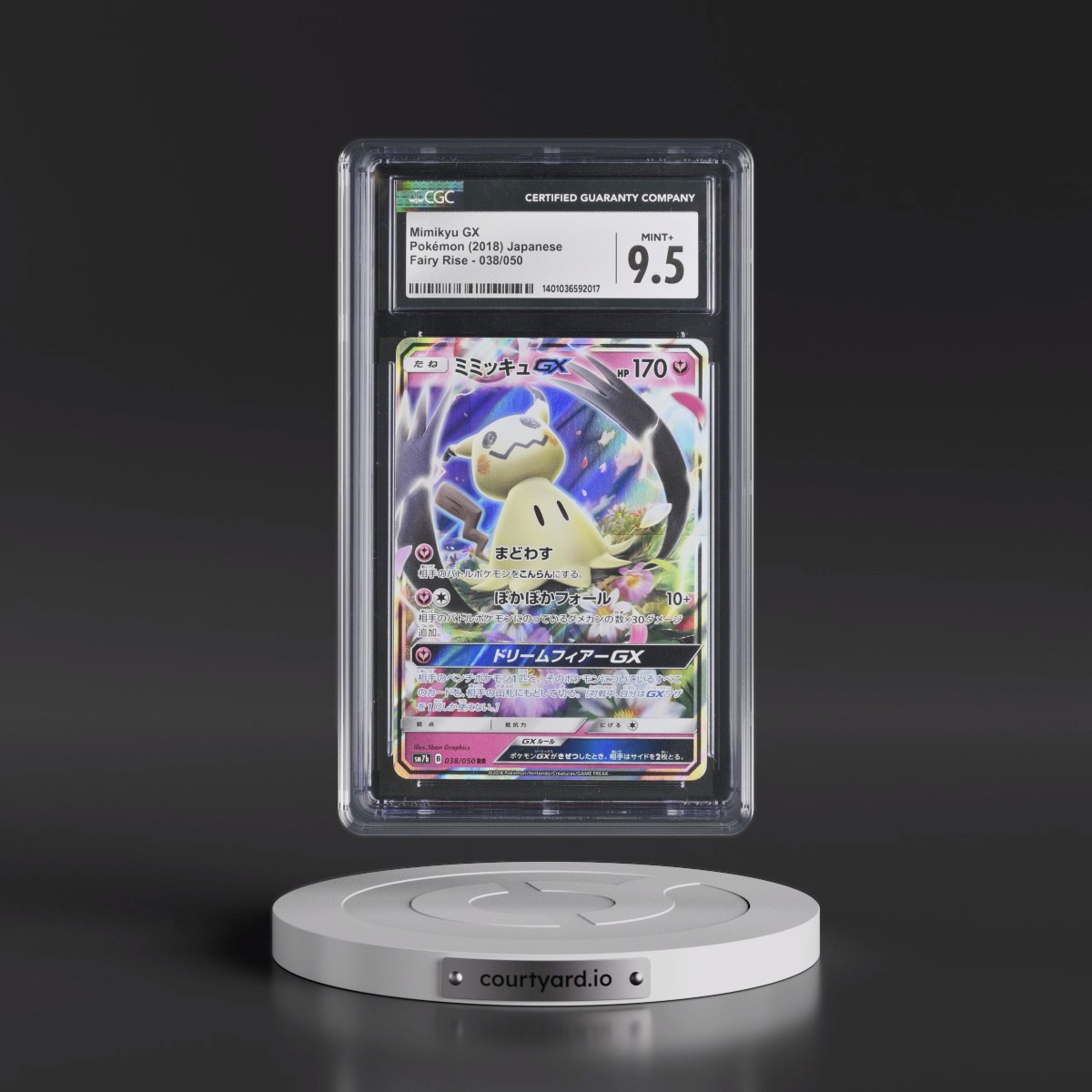 2018 Fairy Rise #038/050 Mimikyu GX - Holo (CGC 9.5 MINT+)