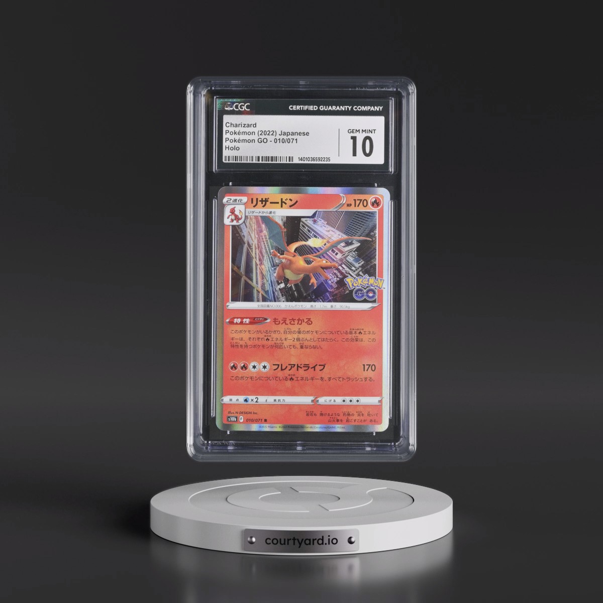 2022 Pokémon GO #010/071 Charizard - Holo (CGC 10 GEM MINT)