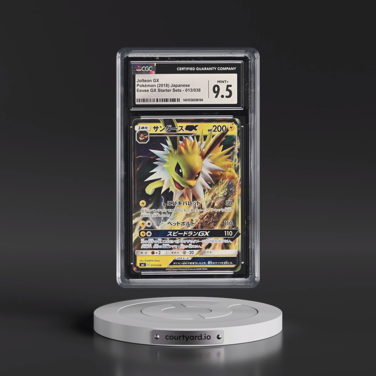 2018 Eevee GX Starter Sets #013/038 Jolteon GX - Holo (CGC 9.5 MINT+)