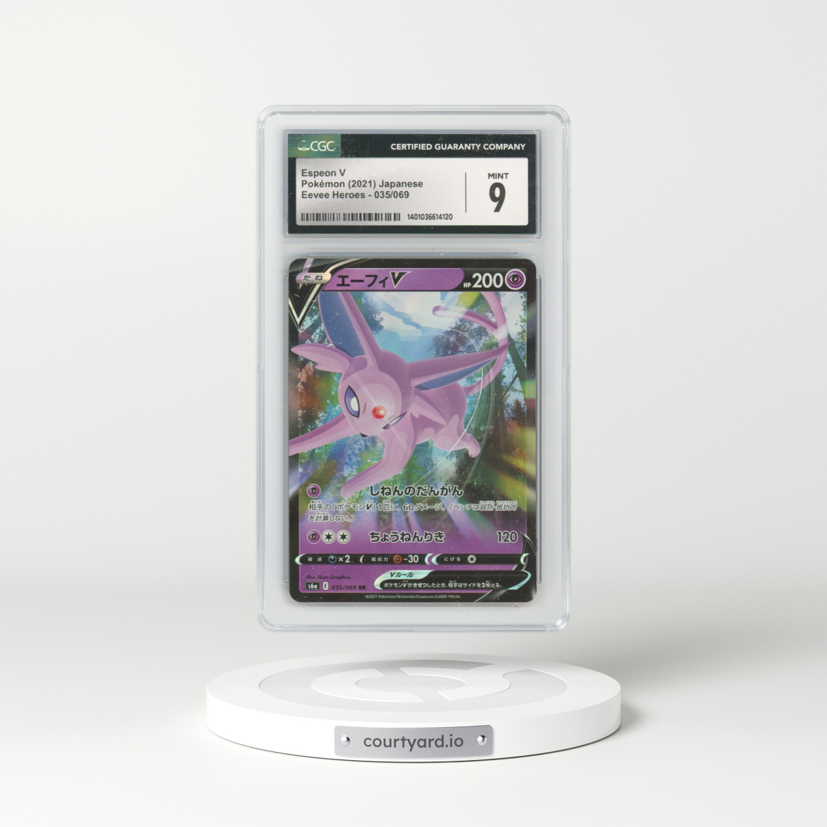 2021 Eevee Heroes #035/069 Espeon V - Holo (CGC 9 MINT)