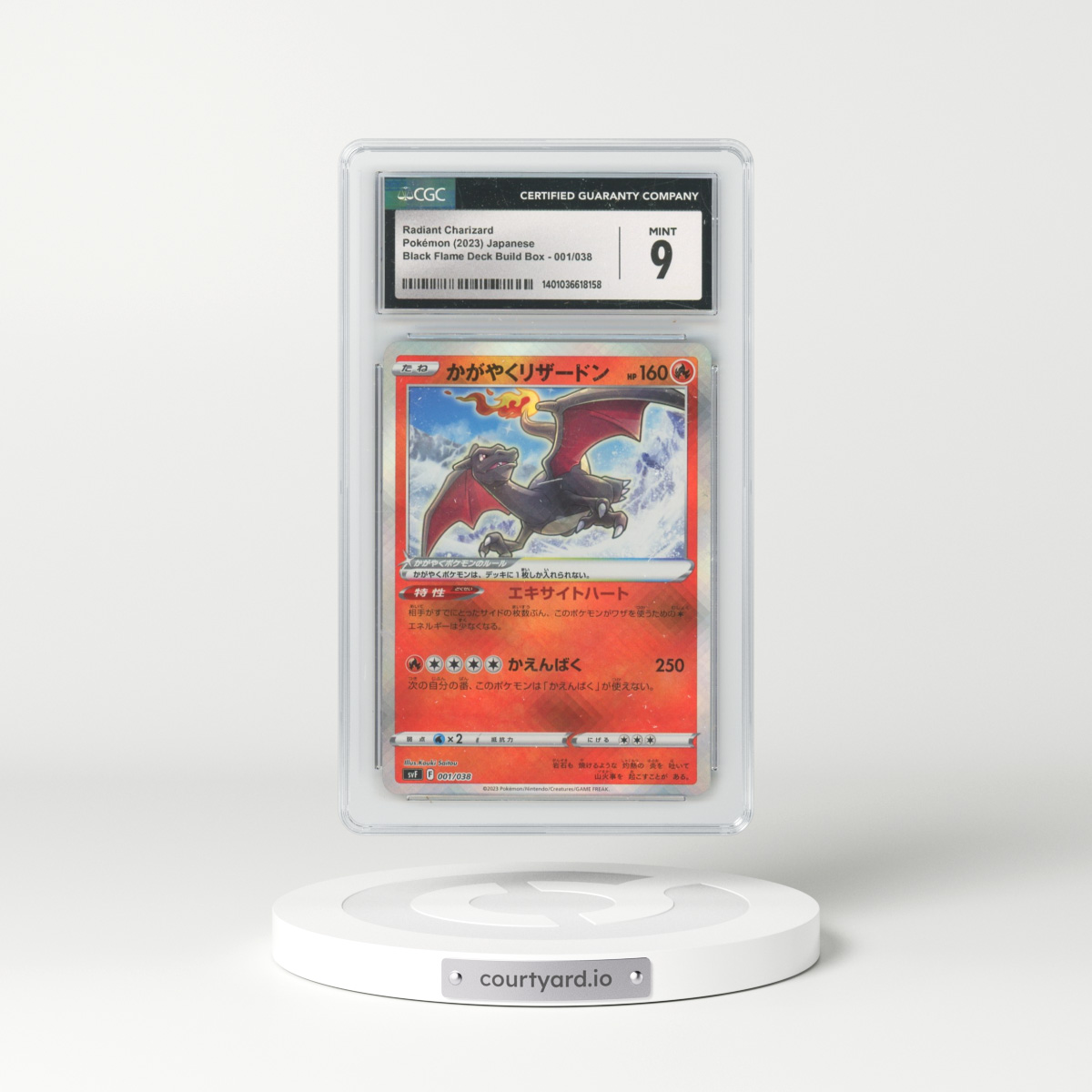 2023 Pokémon Svf-Ruler of the Black Flame Deck Build Box #001 Radiant Charizard - Holo (CGC 9 MINT)