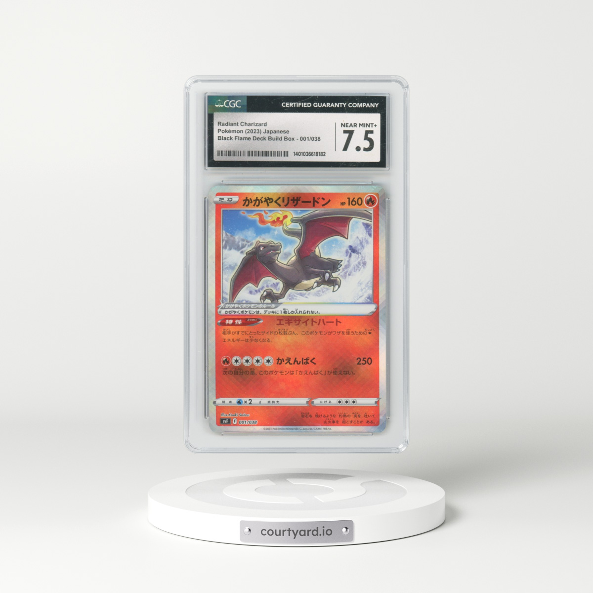2023 Pokémon Svf-Ruler of the Black Flame Deck Build Box #001 Radiant Charizard - Holo (CGC 7.5 NM+)
