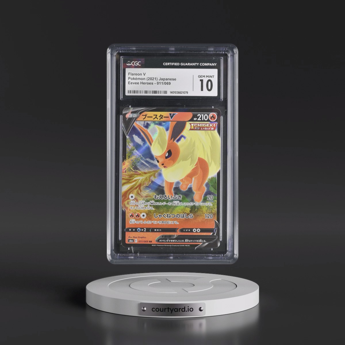 2021 Eevee Heroes #011/069 Flareon V - Holo (CGC 10 GEM MINT)