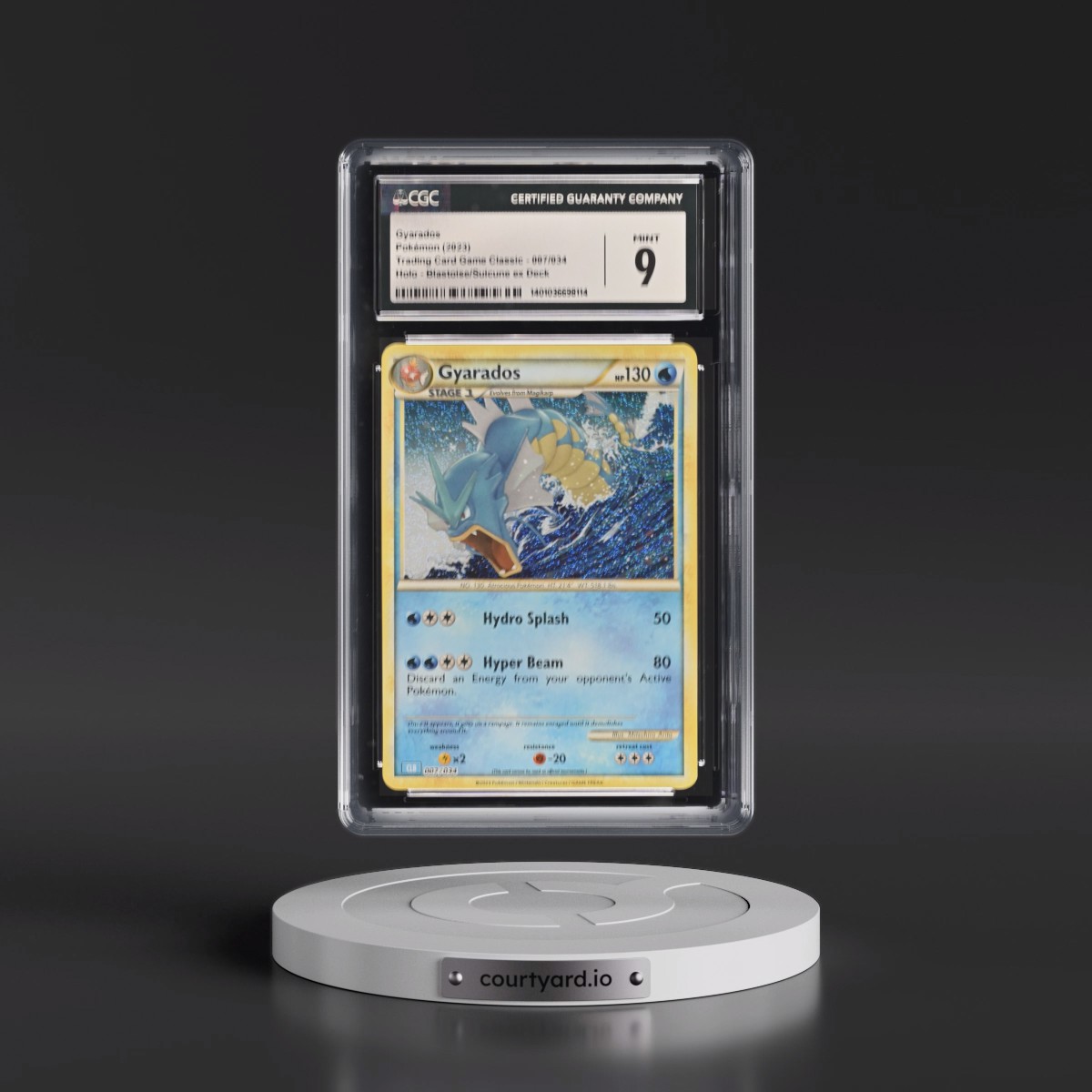 2023 Pokémon Clb-Trading Card Game Classic Blastoise & Suicune EX Deck #007 Gyarados (CGC 9 MINT)