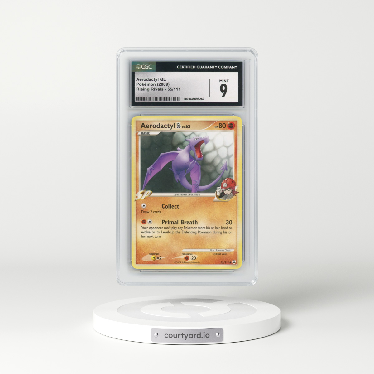 2009 Rising Rivals #55/111 Aerodactyl GL (CGC 9 MINT)