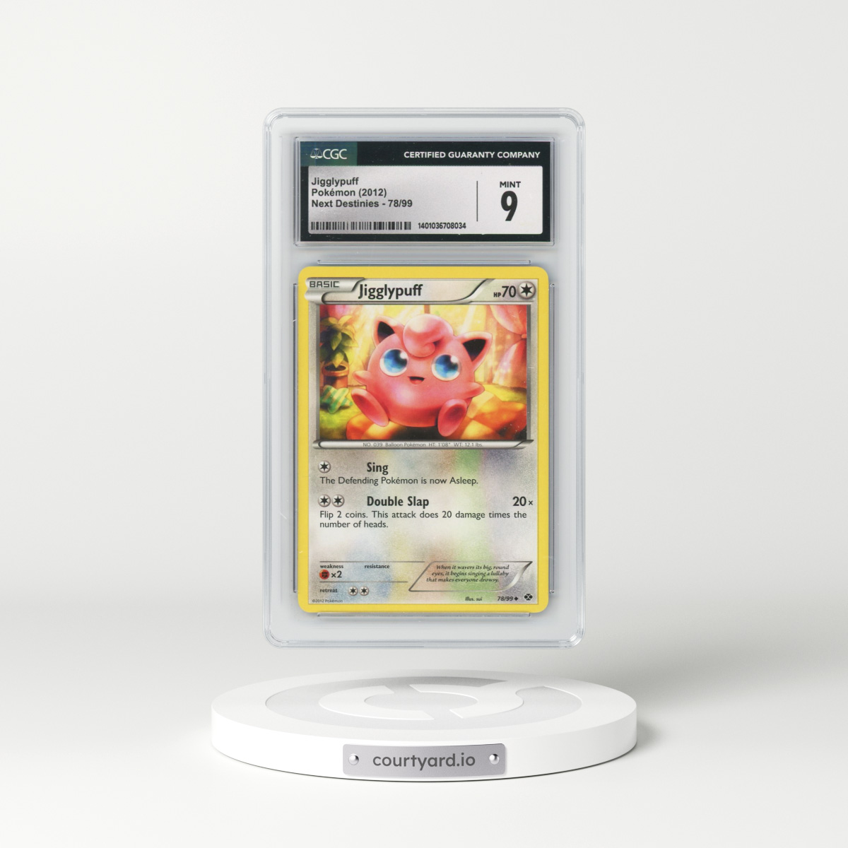 2012 Next Destinies #78/99 Jigglypuff (CGC 9 MINT)