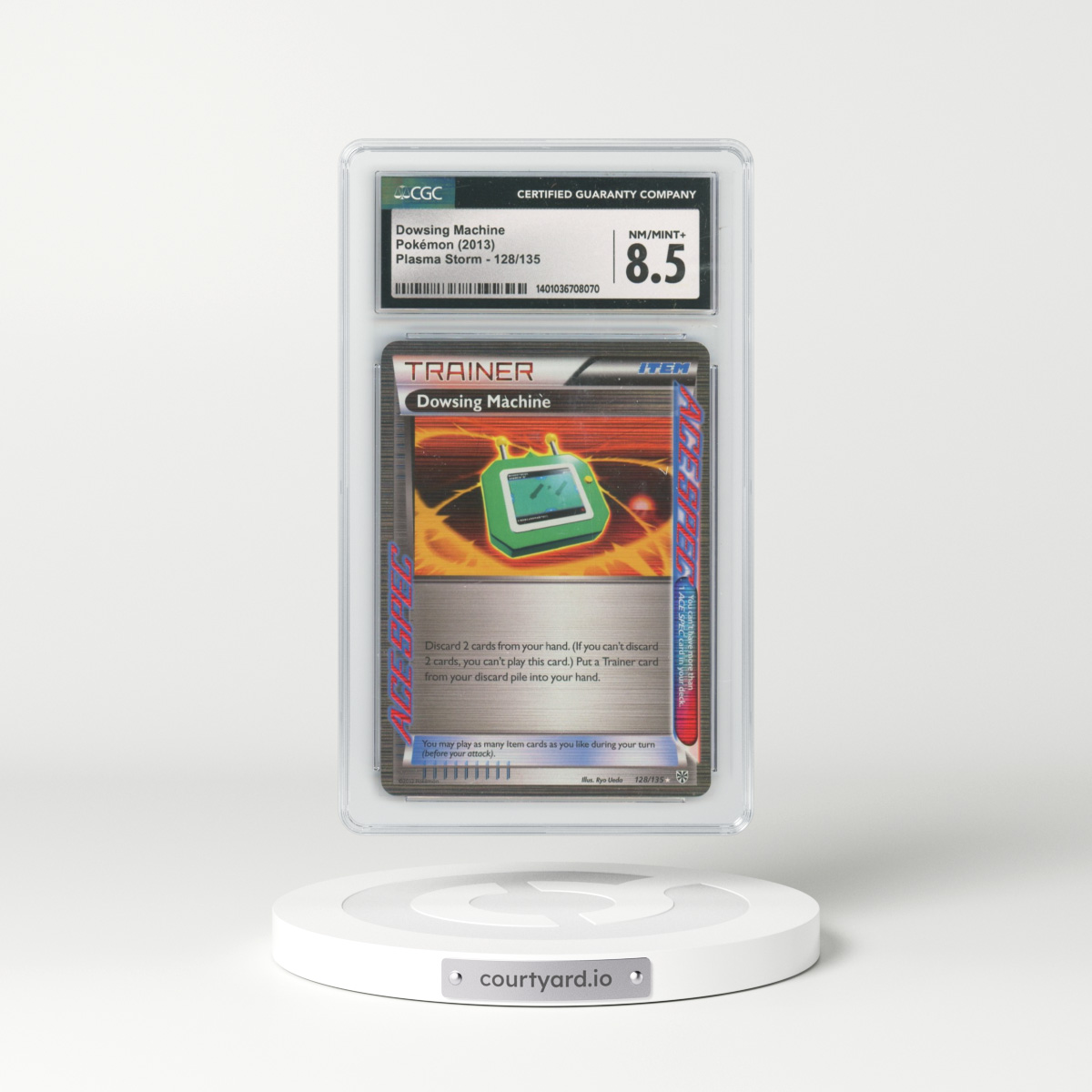 2012 Plasma Storm #128/135 Dowsing Machine - ACE SPEC Rare Holo (CGC 8.5 NM-MT+)