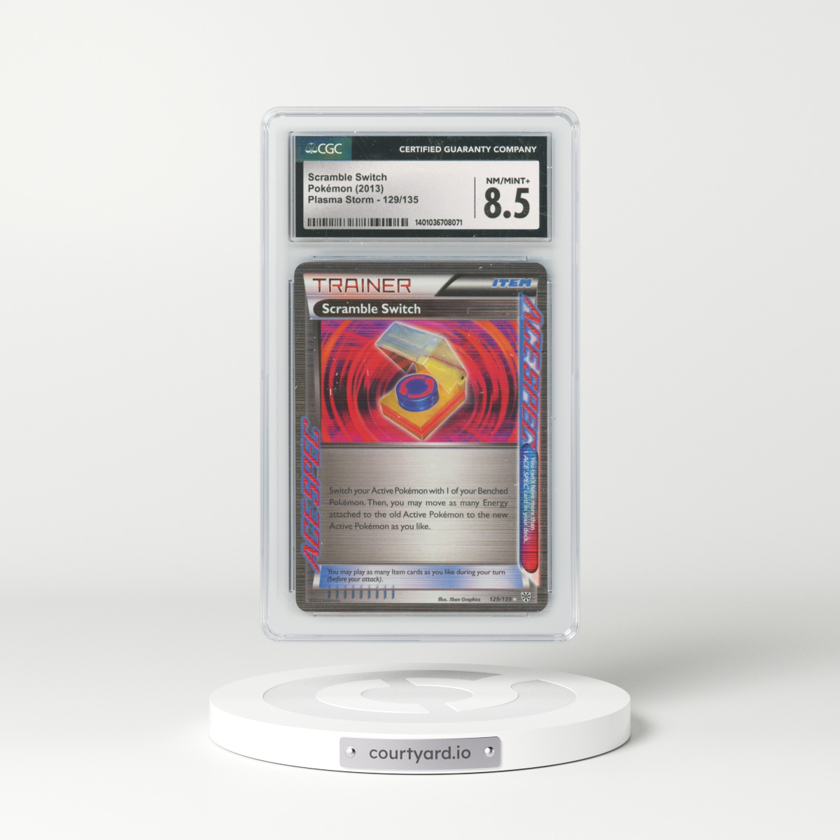 2012 Plasma Storm #129/135 Scramble Switch - ACE SPEC Rare Holo (CGC 8.5 NM-MT+)