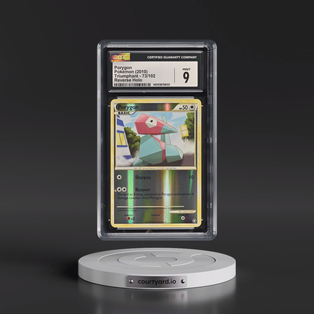 2010 Triumphant #73/102 Porygon - Reverse Holo (CGC 9 MINT)