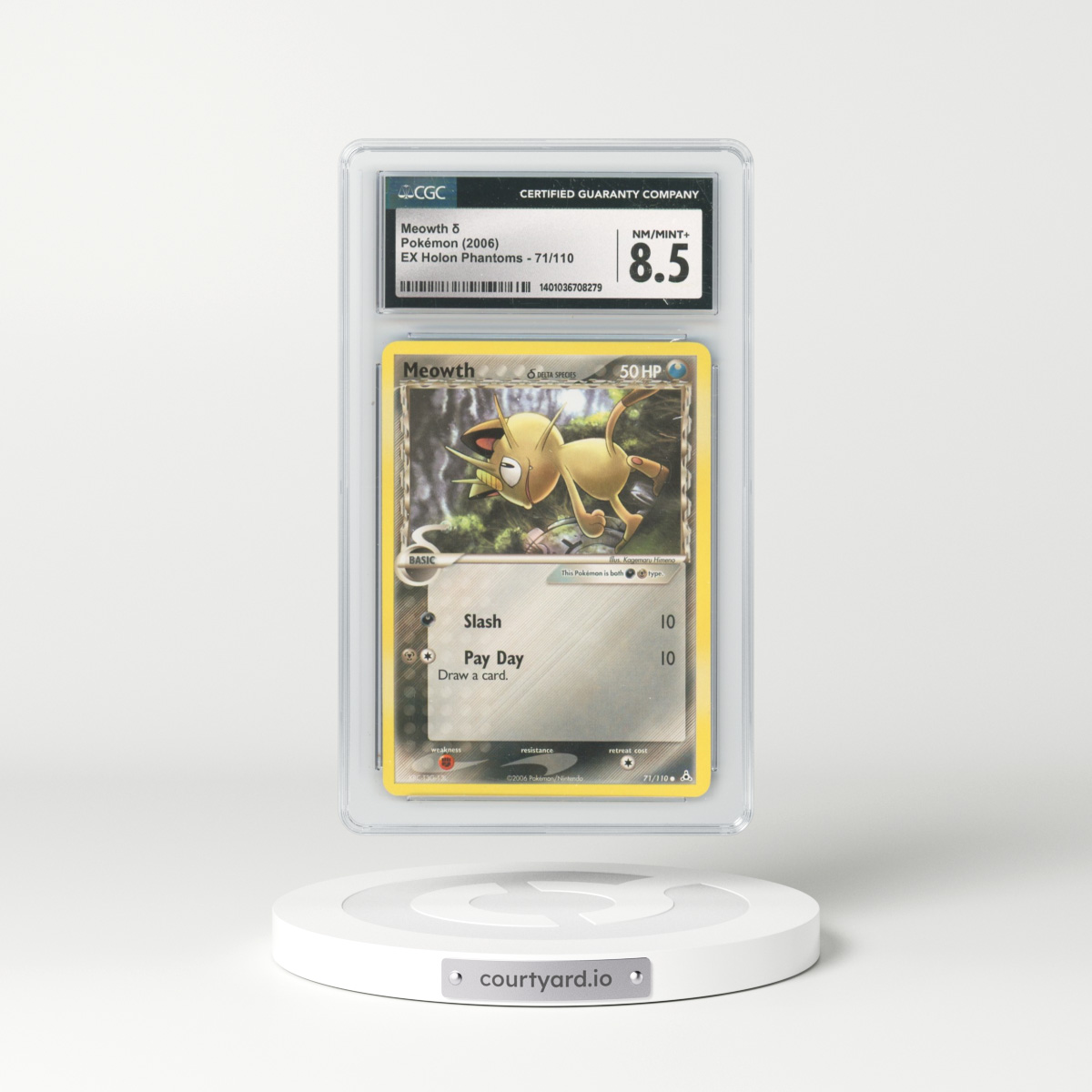 2006 EX Holon Phantoms #71/110 Meowth δ (CGC 8.5 NM-MT+)
