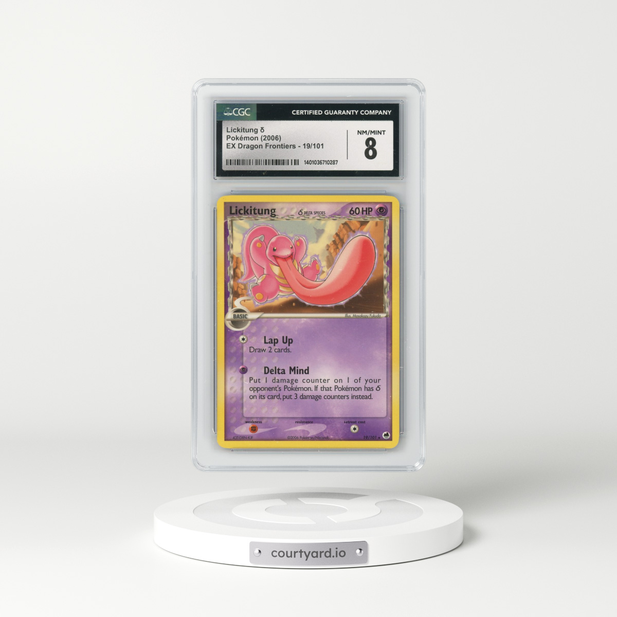 2006 EX Dragon Frontiers #19/101 Lickitung δ (CGC 8 NM-MT)