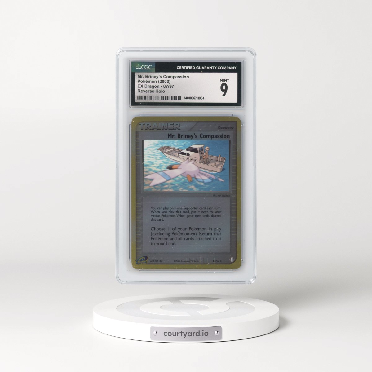 2003 EX Dragon (2003 Copyright, w/ "e" Symbol) #87/97 Mr. Briney's Compassion - Reverse Holo (CGC 9 MINT)