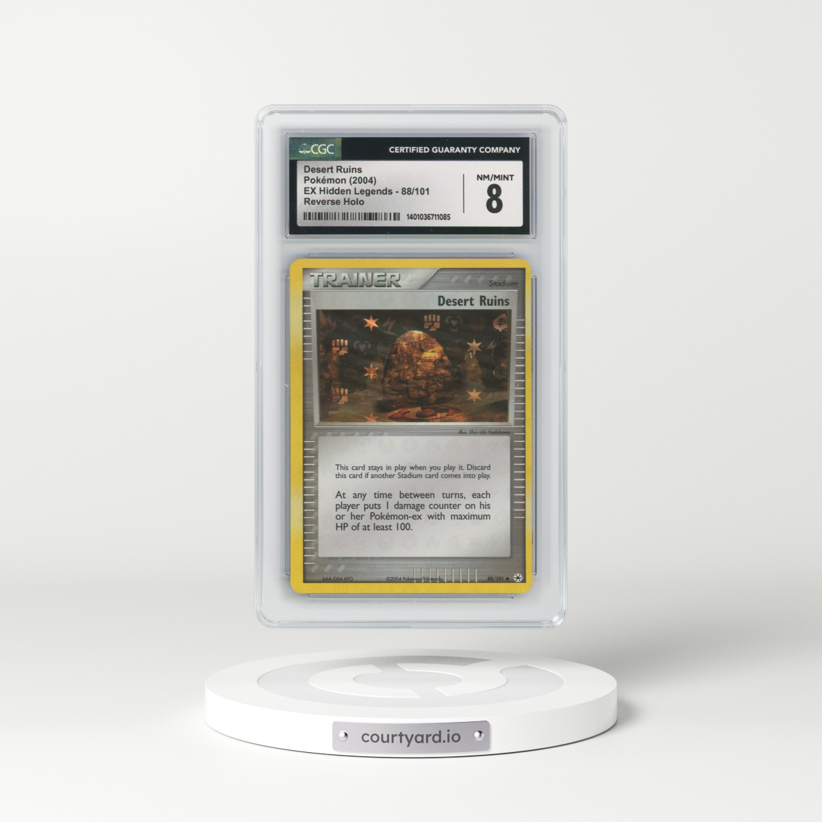 2004 EX Hidden Legends #88/101 Desert Ruins - Reverse Holo (CGC 8 NM-MT)