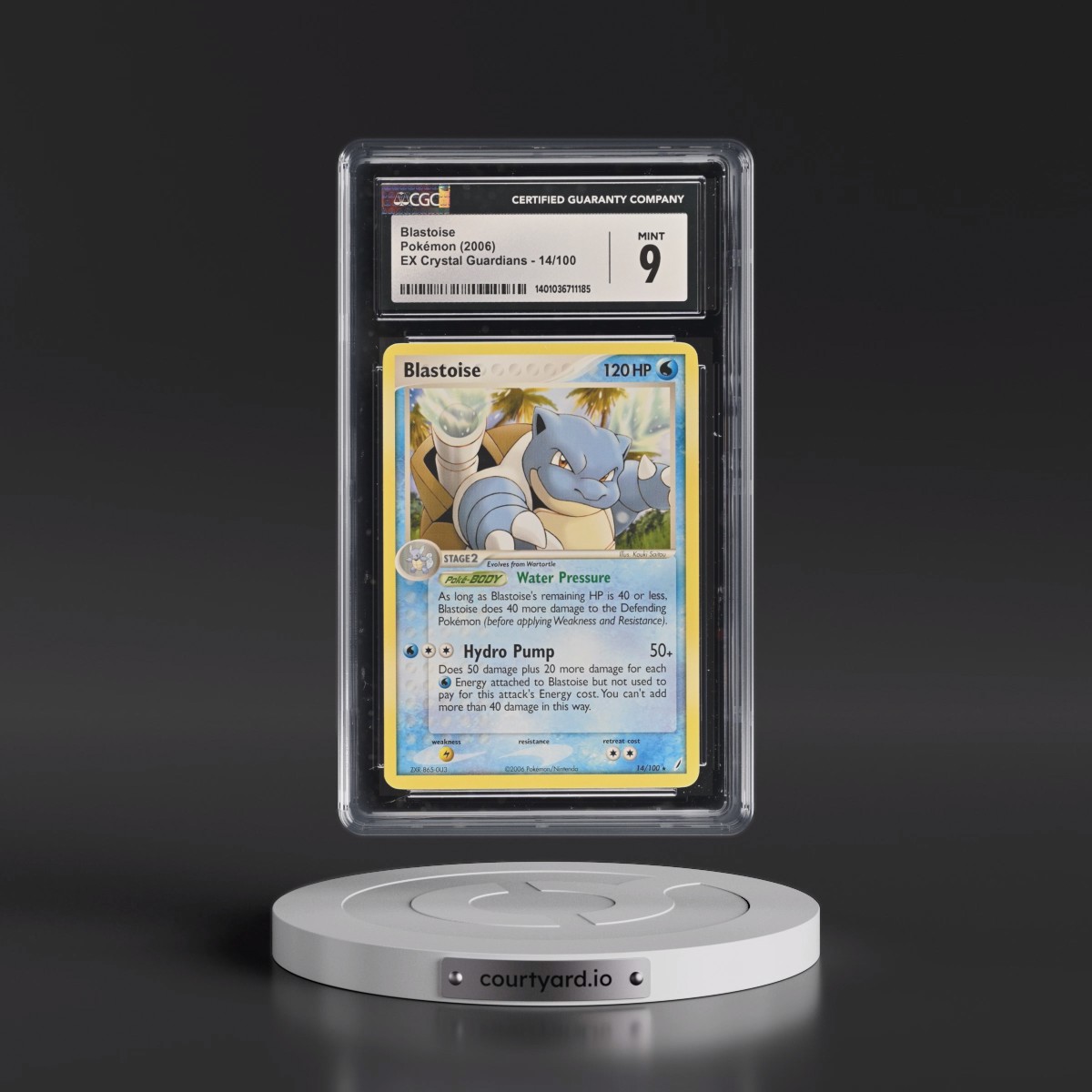 2006 EX Crystal Guardians #14/100 Blastoise (CGC 9 MINT)