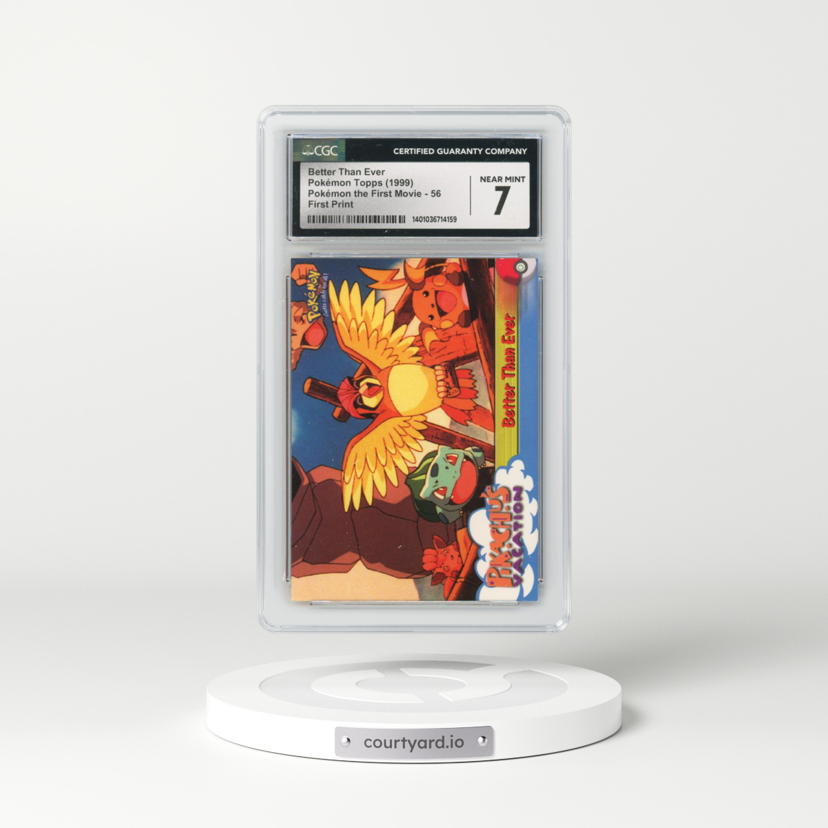 1999 Pokémon the First Movie #56 Better Than Ever - First Print (Blue Topps Logo) (CGC 7 NM)