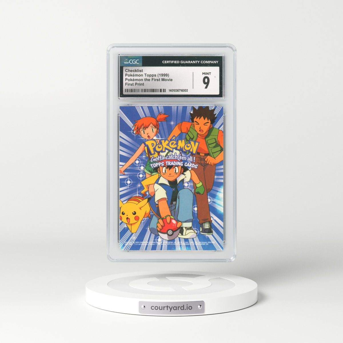 1999 Movie Promo Checklist - First Print (Blue Topps Logo) (CGC 9 MINT)