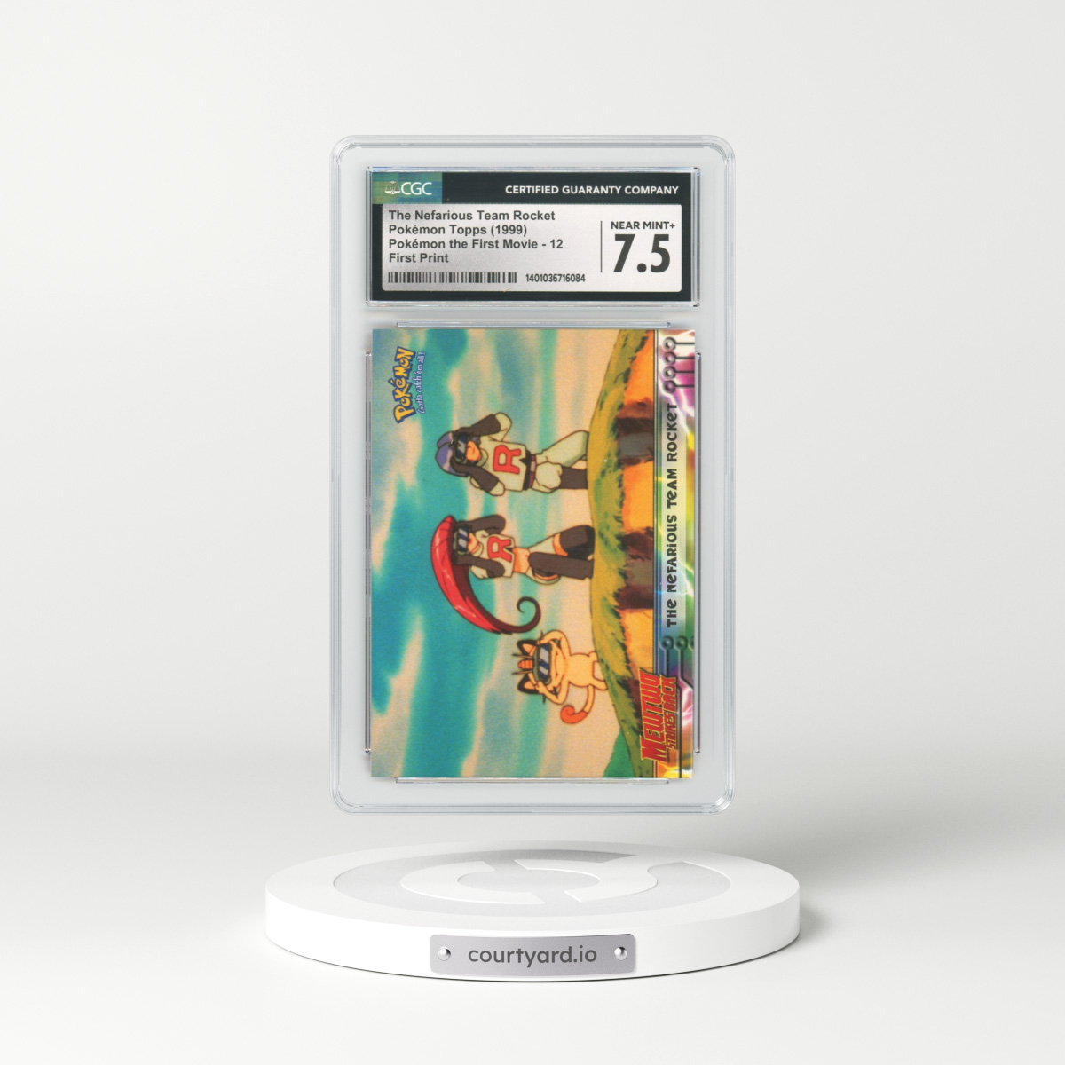 1999 Movie Promo #12 The Nefarious Team Rocket - First Print (Blue Topps Logo) (CGC 7.5 NM+)