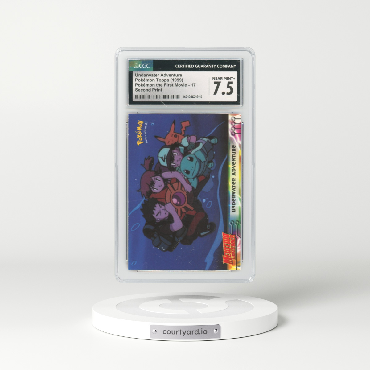 1999 Movie Promo #17 Underwater Adventure - Second Print (Black Topps Logo) (CGC 7.5 NM+)