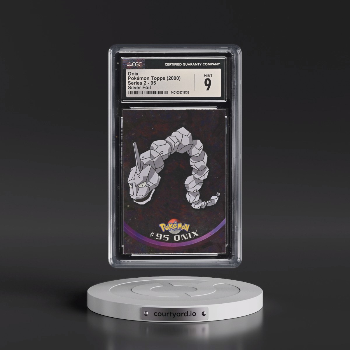 1999 Series 2 (Oval Nintendo Seal) #95 Onix - Silver Foil (CGC 9 MINT)