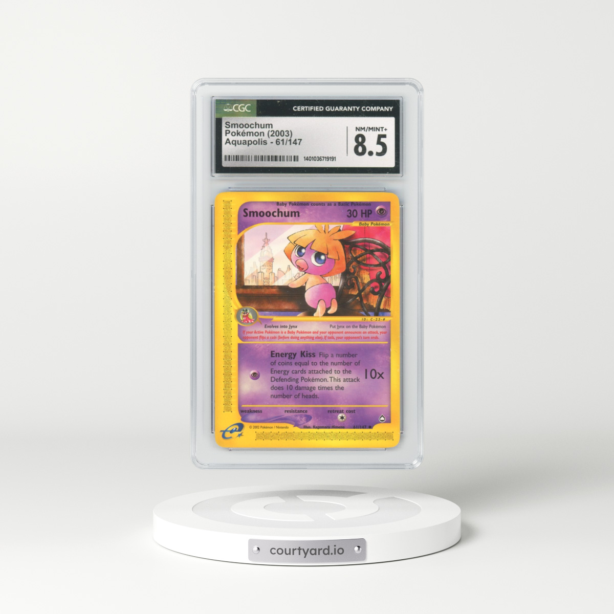 2003 Aquapolis #61/147 Smoochum (CGC 8.5 NM-MT+)