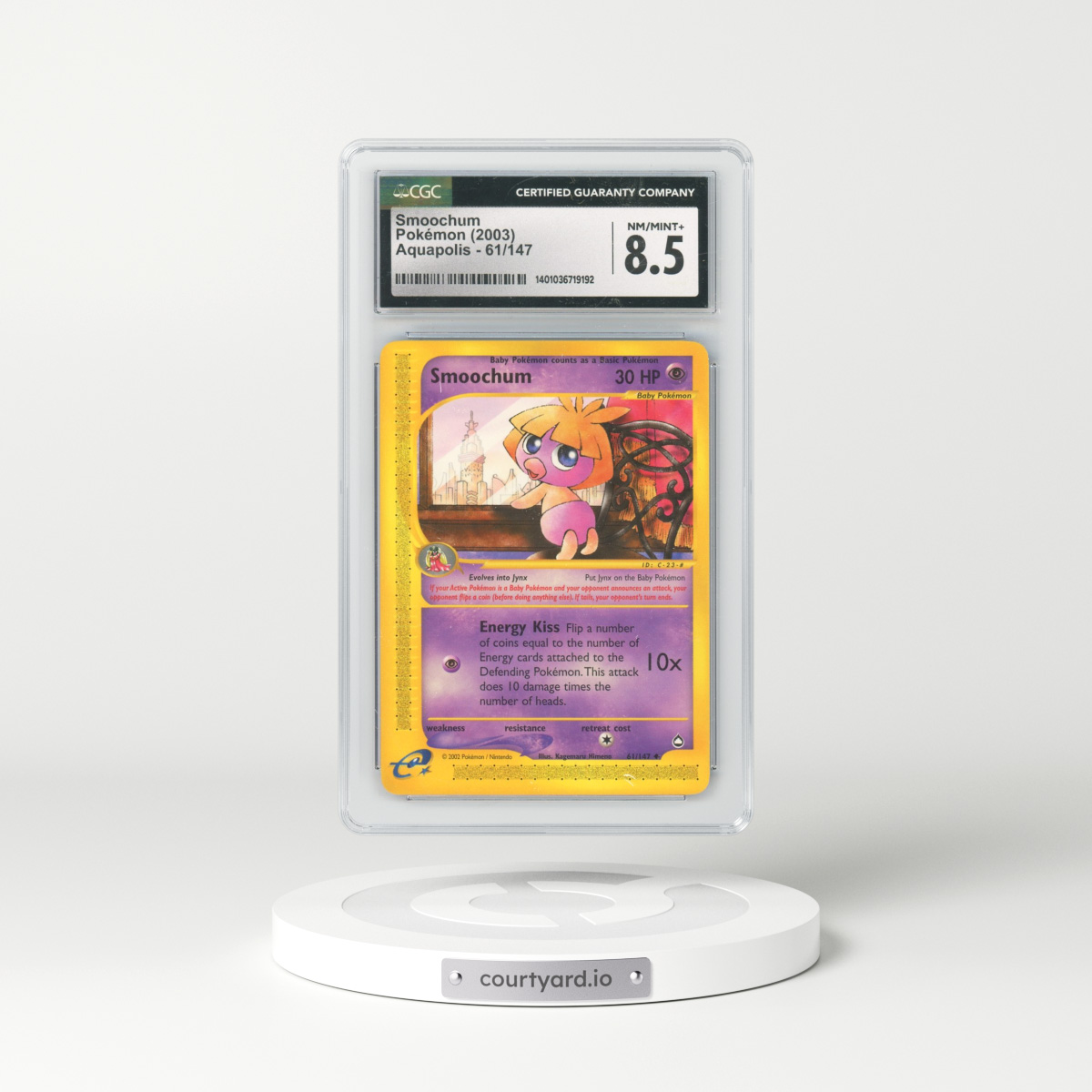 2003 Aquapolis #61/147 Smoochum (CGC 8.5 NM-MT+)