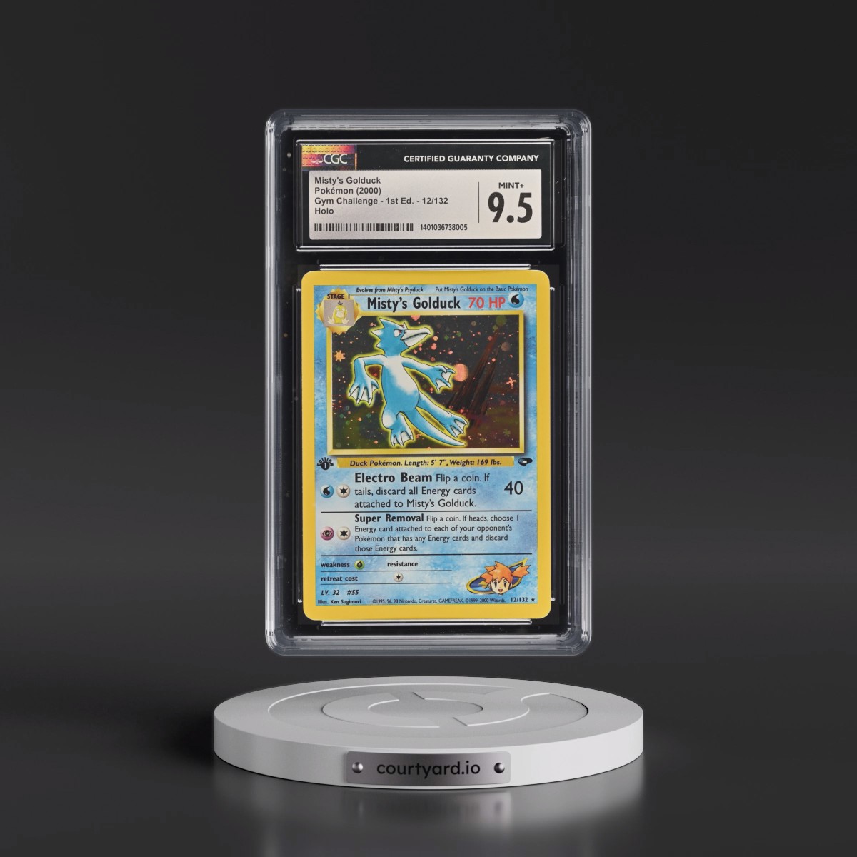 2000 Gym Challenge #12/132 Misty's Golduck - 1st Edition Holo (CGC 9.5 MINT+)