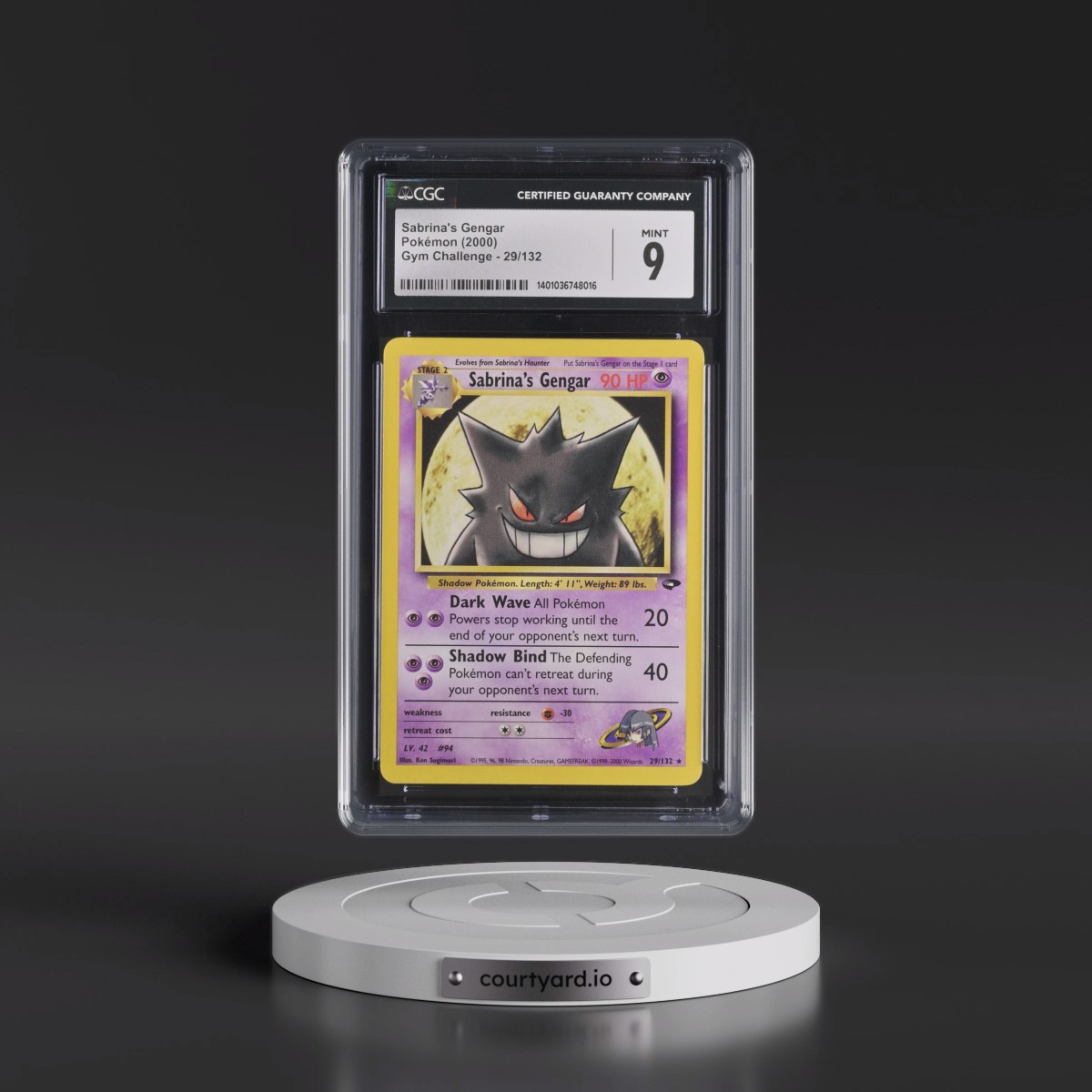 2000 Gym Challenge #29/132 Sabrina's Gengar (CGC 9 MINT)