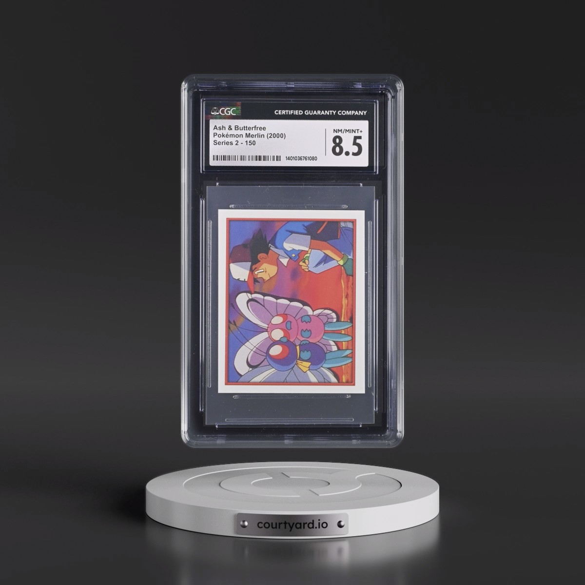 2000 Series 2 #150 Ash &amp; Butterfree (CGC 8.5 NM-MT+)