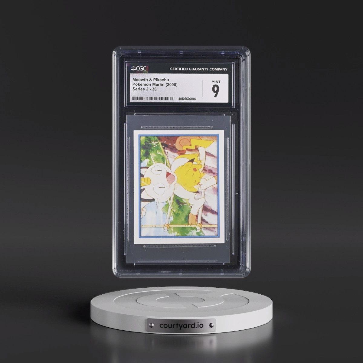 2000 Series 2 #36 Meowth &amp; Pikachu (CGC 9 MINT)