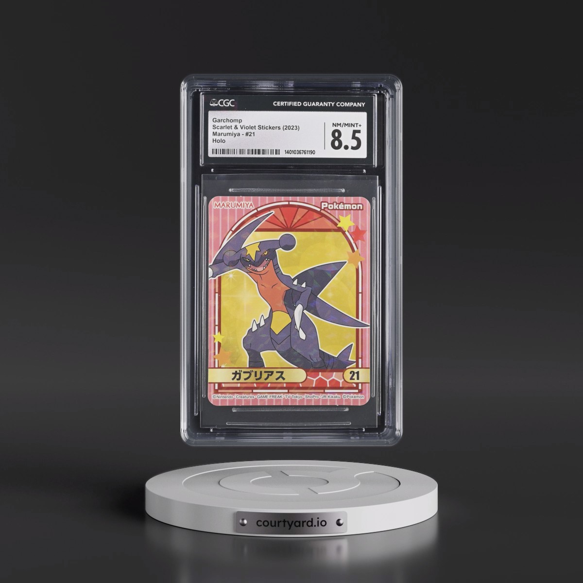 2023 Scarlet & Violet Stickers (Marumiya Archway BG) - Japanese #21 Garchomp - Holo (CGC 8.5 NM-MT+)