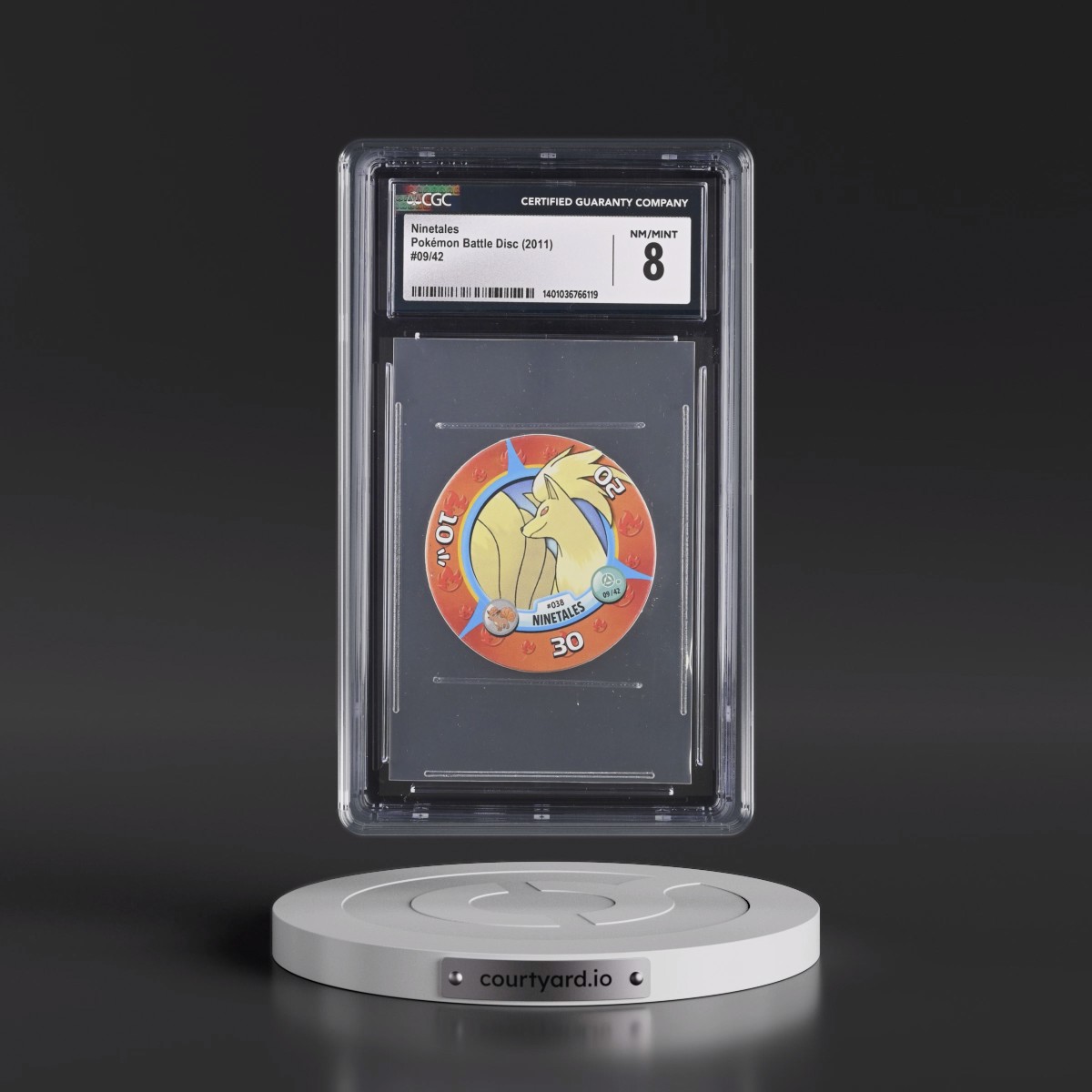 2011 Pokémon Battle Disc (2011) - English #09/42 Ninetales (CGC 8 NM-MT)