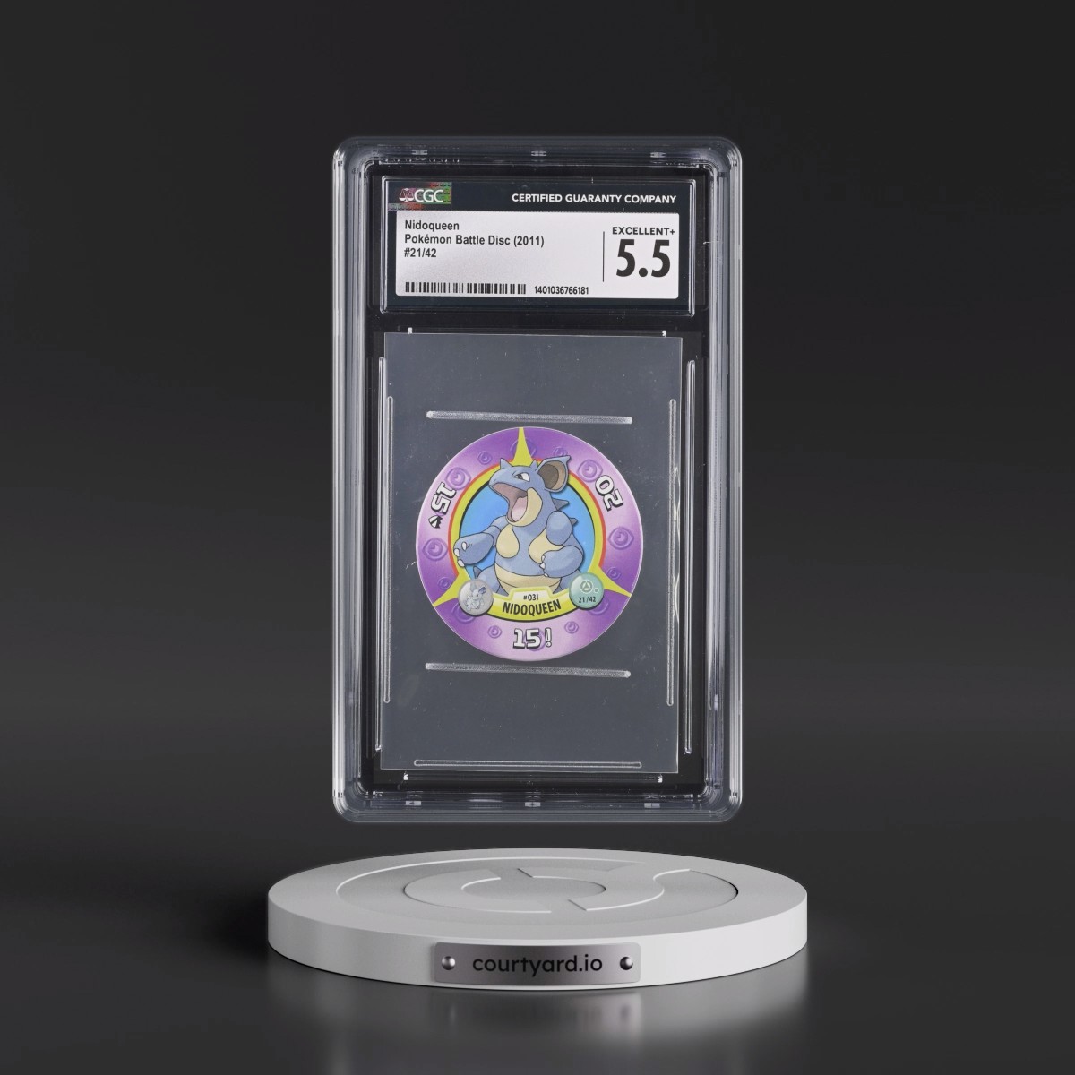 2011 Pokémon Battle Disc (2011) - English #21/42 Nidoqueen (CGC 5.5 EX+)