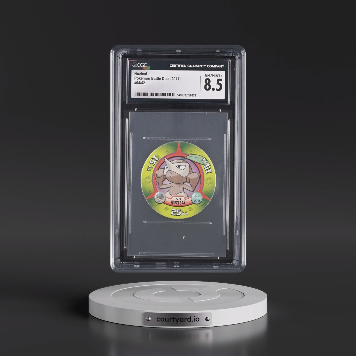 2011 Pokémon Battle Disc (2011) #04/42 Nuzleaf (CGC 8.5 NM-MT+)