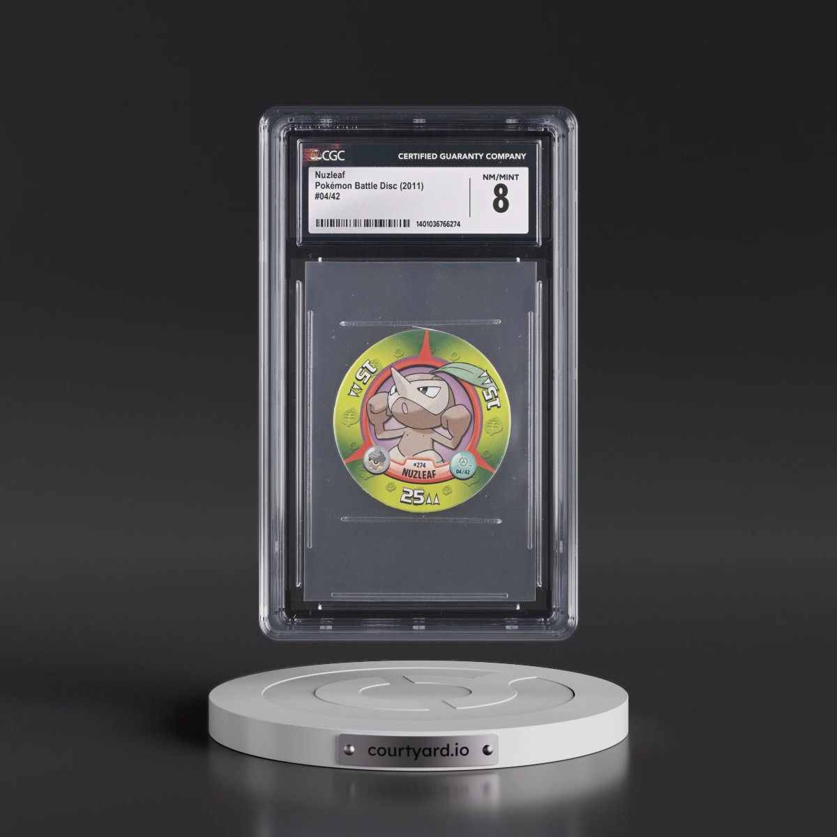 2011 Pokémon Battle Disc (2011) #04/42 Nuzleaf (CGC 8 NM-MT)