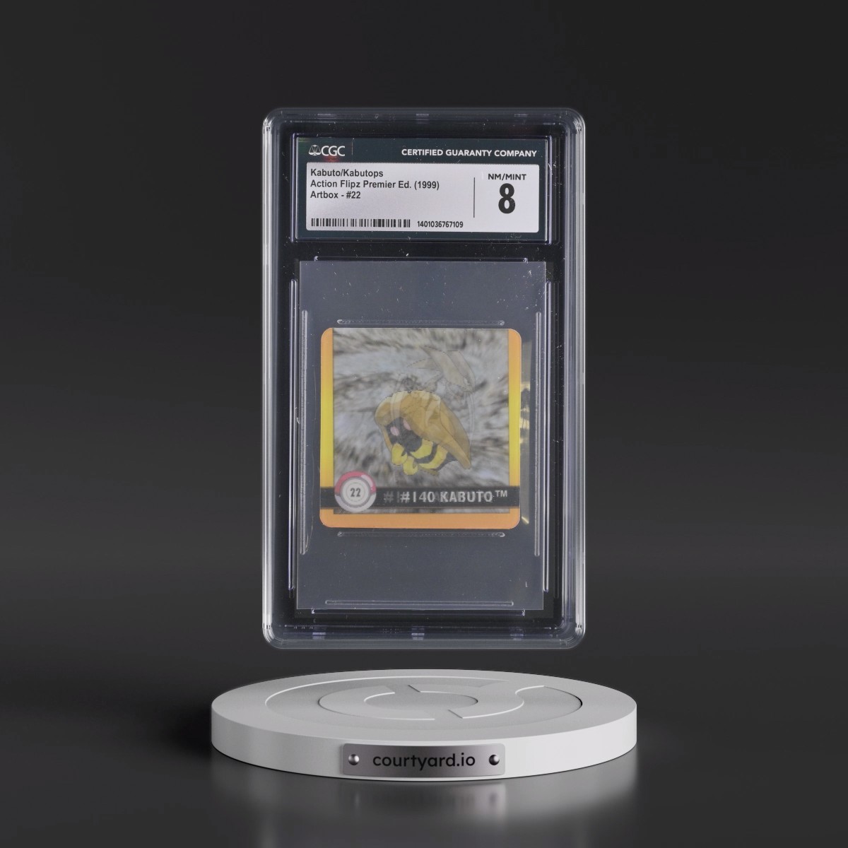 1999 Action Flipz Premier Edition (Artbox) - English #22 Kabuto/Kabutops (CGC 8 NM-MT)