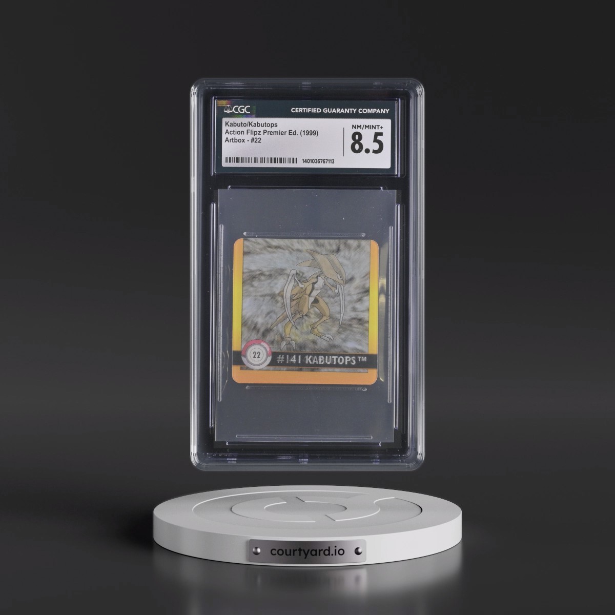1999 Action Flipz Premier Edition (Artbox) - English #22 Kabuto/Kabutops (CGC 8.5 NM-MT+)