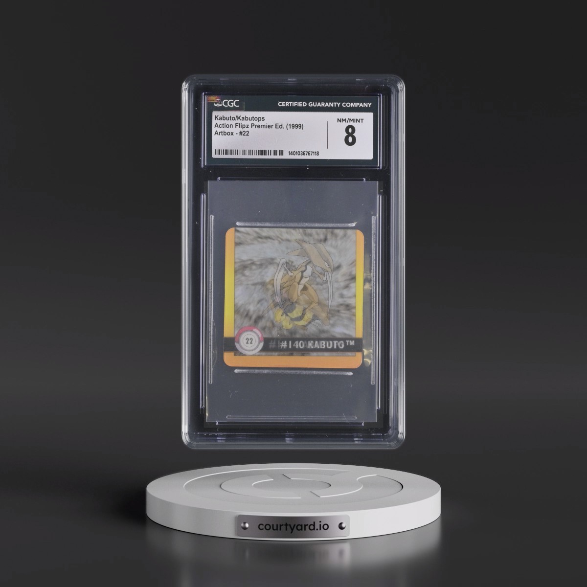 1999 Action Flipz Premier Edition (Artbox) - English #22 Kabuto/Kabutops (CGC 8 NM-MT)