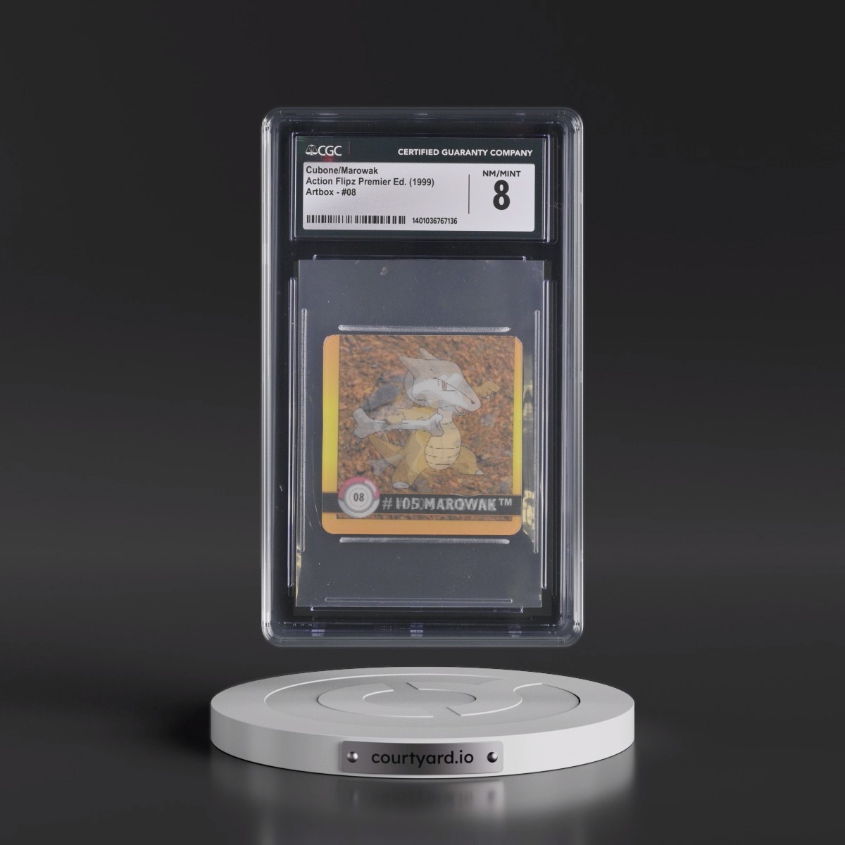 1999 Action Flipz Premier Edition (Artbox) - English #08 Cubone/Marowak (CGC 8 NM-MT)