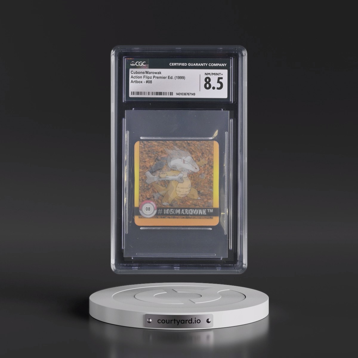 1999 Action Flipz Premier Edition (Artbox) - English #08 Cubone/Marowak (CGC 8.5 NM-MT+)