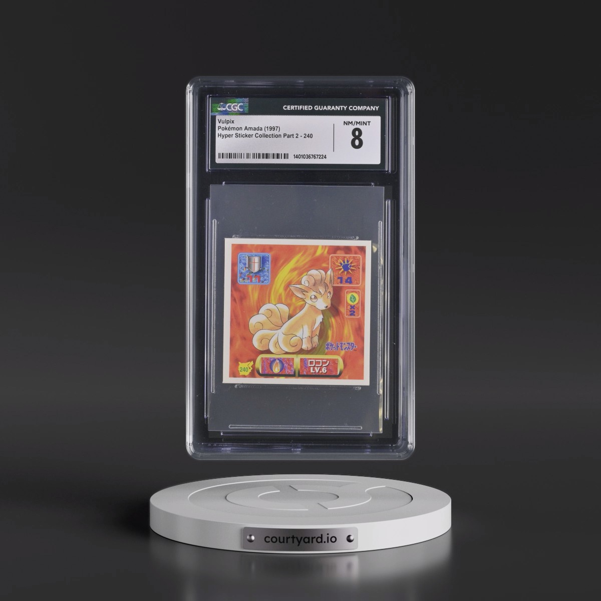 1997 Hyper Sticker Collection Part 2 (1997) #240 Vulpix (CGC 8 NM-MT)
