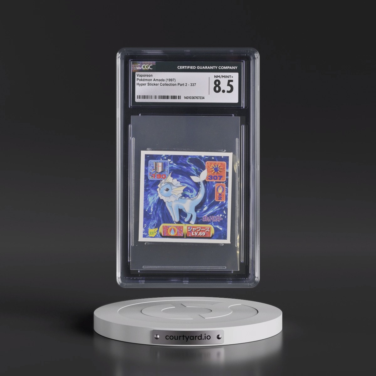 1997 Hyper Sticker Collection Part 2 (1997) #337 Vaporeon (CGC 8.5 NM-MT+)