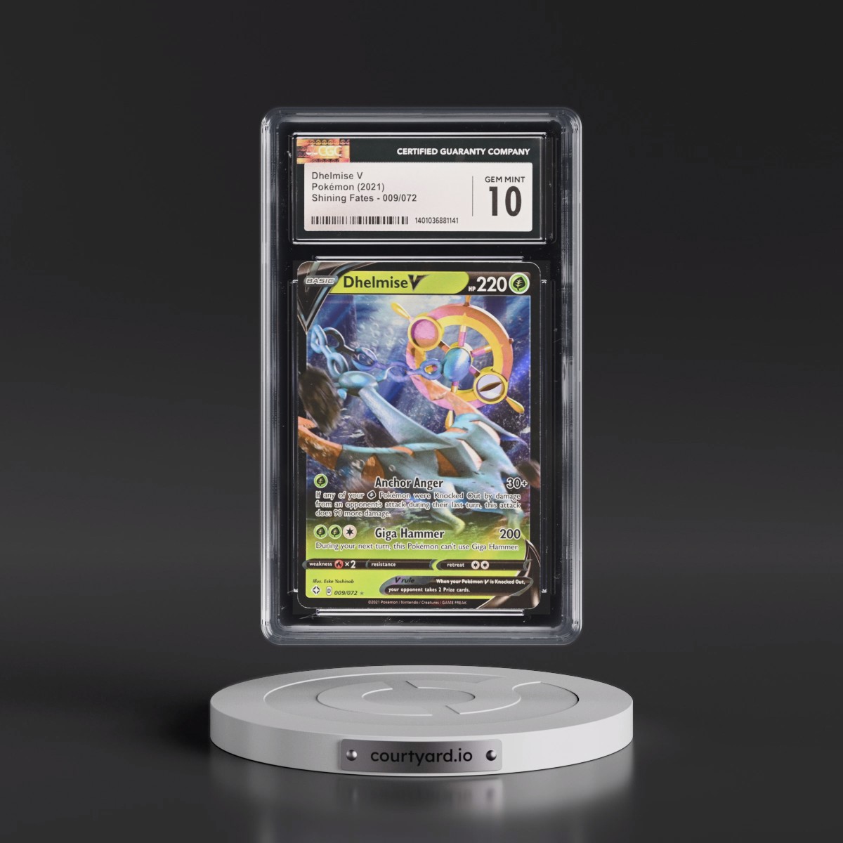 2021 Shining Fates #009/072 Dhelmise V - Holo (CGC 10 GEM MINT)