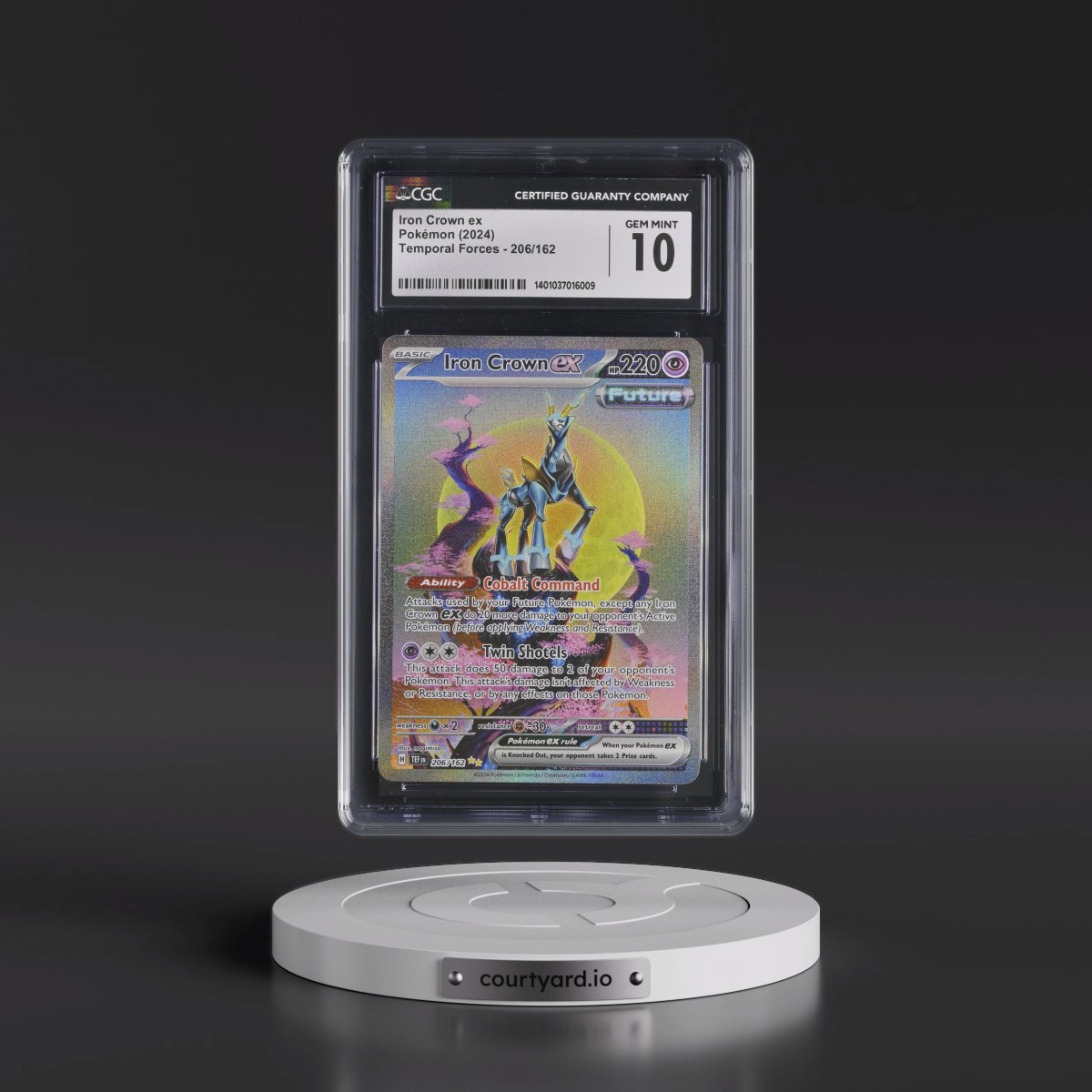 2023 Temporal Forces - TEF EN #206/162 Iron Crown ex - Special Illustration Rare (Holo) (CGC 10 GEM MINT)